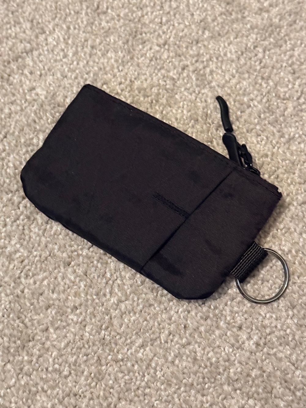 ALPAKA Zip Pouch Wallet Black EDC Card Holder Coin Pocket Orange Lining - Picture 2 of 3